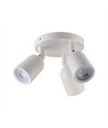 3x GU10 Wand/plafondspot - Rond, wit, IP20 binnen, zonder lichtbron