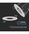GU10 brandwerende inbouwspot - Wit, twist & lock, 30/60/90 min