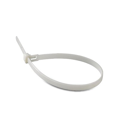 100x Tie-wraps / Kabelbinders - 3,5 x 200 mm, Wit, 100 st.