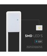 10W LED tuinlamp, wit - Samsung LED chip, IP65, 6400K, 80cm hoog