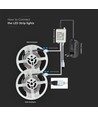 10m 4,8W/m RGB strip set - 12V DC, IP20, incl. afstandsbediening en voeding (2x5m)
