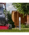 60cm E27 tuinlamp met sensor en 2 stopcontacten - IP44, roestvrij staal