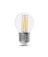 E27 6W LED kogellamp - G45, filament, helder glas, 133lm/W, vervangt 60W