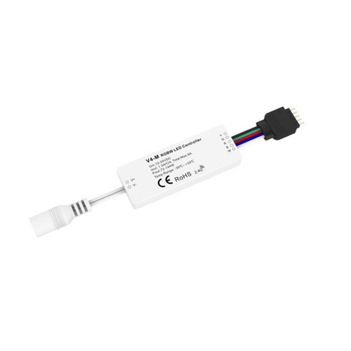 LEDlife rWave mini RGB+WW controller - 12V (72W), 24V (144W), met DC-stekker