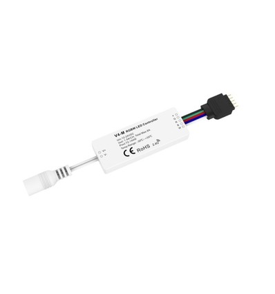 LEDlife rWave mini RGB+WW controller - 12V (72W), 24V (144W), met DC-stekker