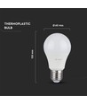 E27 12W dimbare LED-lamp - A60, Samsung LED-chip