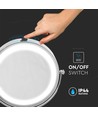 3W LED cosmeticaspiegel met licht - 7 inch, 1X en 3X vergroting, 360° rotatie, batterijgevoed, chroom finish