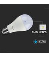 E27 17W dimbare LED lamp - A65, Samsung LED chip, 1521lm, 6400K, wit kunststof