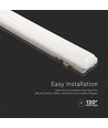 V-Tac 120cm armatuur incl. zonnepaneel - 18W, CCT(3-in-1), sensor, RF afstandsbediening, IP65 buiten