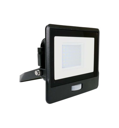 30W LED breedstraler met sensor - Samsung LED chip, IP65, zwart, slim, buiten