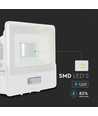 10W Schijnwerper - PIR Sensor, Samsung Chip, 6500K, Wit Behuizing