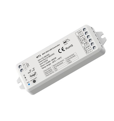 LEDlife rWave dimmer/CCT-controller - Tuya Smart/Smart Life, Push-dim, 12V (60W), 24V (120W)