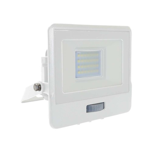 20W LED breedstraler met sensor, Samsung LED chip - IP65, wit, koud wit, buiten, bewegingssensor