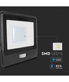 30W LED breedstraler met PIR sensor - Samsung LED chip, IP65, zwart, 1m kabel, buiten