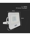 20W LED breedstraler met sensor, Samsung LED chip - 4000K, wit, IP65, PIR sensor, buiten