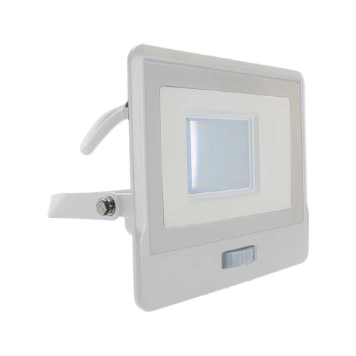 30W LED breedstraler met sensor - Samsung LED chip, IP65, 4000K, 1m kabel, buiten
