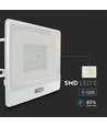 50W breedstraler - PIR-sensor, Samsung-chip, 1m kabel, 4000K, witte behuizing, werklamp
