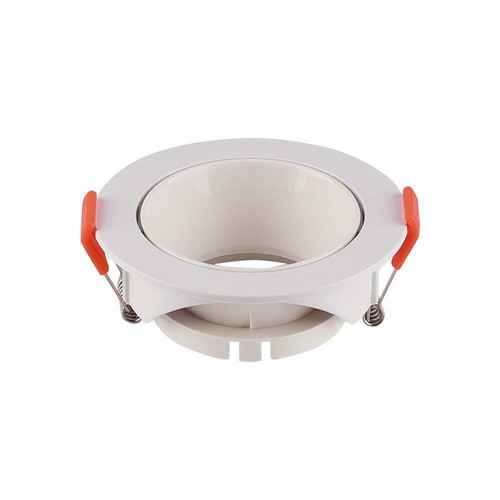 GU10 inbouwspot - Rond, wit/wit, IP20, Gat: Ø7,2 cm, Afmeting: Ø8,5 cm