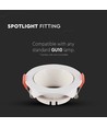 GU10 inbouwspot - Rond, wit/wit, IP20, Gat: Ø7,2 cm, Afmeting: Ø8,5 cm