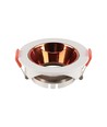 GU10 inbouwspot - Rond, wit met rose gold reflector, IP20, gat: Ø7,2 cm, afmeting: Ø8,5 cm