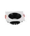 GU10/MR16 Downlight met zwarte reflector - Zonder lichtbron, Zwart, Zaagmaat: Ø7,2 cm, Afmetingen: 8,5x8,5 cm