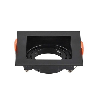 GU10 lamp - vierkant, zwart