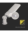 30W LED straatverlichting met sensor - Samsung LED chip, 100lm/W, IP65, koud wit, grijs, incl. verstelbare adapter