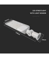 50W LED Straatverlichting - Fotocelsensor, Samsung Chip, Adapter, 6500K, 100lm/W