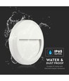 2W ronde LED trapspot - Wit, 3000K, IP65, binnen en buiten
