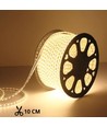 5m 10W/m waterdichte LED strip (Type X-2) - 230V, IP67, 1300lm/m, in te korten per 10cm, tot 100m