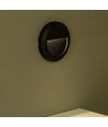2W LED wandlamp voor trappen - Rond, zwart, 3000K, 80lm, Ø15cm, binnen / buiten