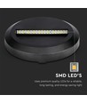 2W LED wandlamp voor trappen - Rond, zwart, 3000K, 80lm, Ø15cm, binnen / buiten