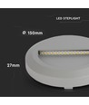 2W Ø15cm LED bolderlamp / trapverlichting - Rond, grijs, IP65, 3000K, incl. lichtbron