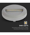 2W Ø15cm LED bolderlamp / trapverlichting - Rond, grijs, IP65, 3000K, incl. lichtbron