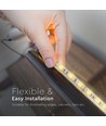 5m 8W/m spatwaterdichte LED strip - 24V, IP65, 120 LED per meter, 6500K