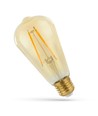 E27 5W LED-lamp - ST58, filament, amberkleurig glas, extra warm