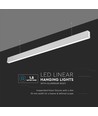 120cm 40W LED railverlichting voor ophanging - Samsung LED chip, 3300lm, zilver, 5 jaar garantie