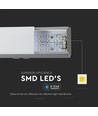 120cm 40W LED railverlichting, zilver, Samsung chip - UGR19, 1-10V dimbaar, 5 jaar garantie, koppelbaar