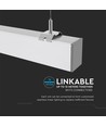 120cm 40W LED lichtrail, zilver, Samsung - UGR19, 1-10V dimbaar
