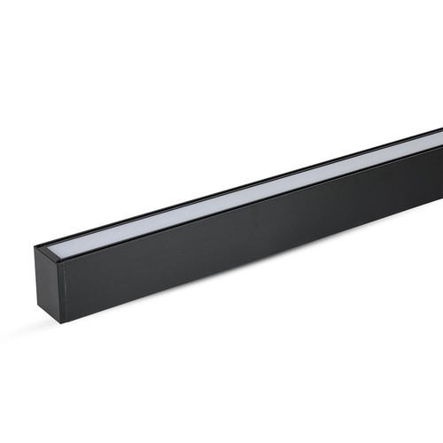 40W LED lineair pendelarmatuur, zwart - Samsung LED chip, 6400K, 120cm, 5 jaar garantie