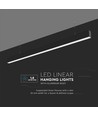 40W LED lineair pendelarmatuur, zwart - Samsung LED chip, 4000K, 120cm, 5 jaar garantie