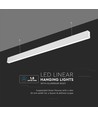 120cm 40W LED lineair armatuur met Samsung chip - Wit, 120° stralingshoek, incl. 1,5m draadophanging