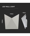 5W wandlamp, grijs - IP65, 4000K, aluminium, 120° stralingshoek, incl. lichtbron