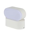 6W ovale wandlamp - IP65, wit, kantelbaar, incl. lichtbron