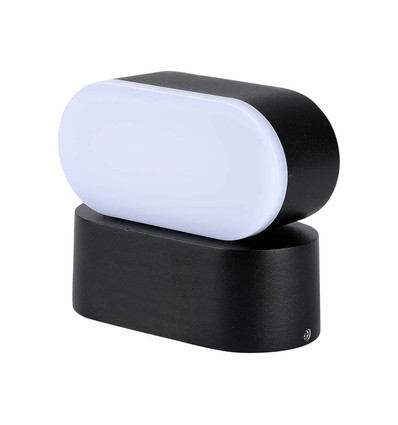 5W LED wandlamp - IP65, zwart, 110x54x97mm, incl. lichtbron