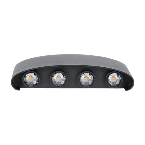 7W LED wandlamp, zwart - IP65, 3000K, dubbele lichtstraal, buiten