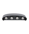 7W LED wandlamp, zwart - IP65, 3000K, dubbele lichtstraal, buiten