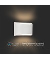 10W LED wandlamp met up/down licht - Bridgelux chip, IP54, wit, 4000K