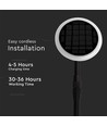 8W Solara LED tuinlamp op zonne-energie - IP65, 360 graden, in hoogte verstelbaar, schemersensor, incl. batterij