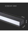 120cm 40W LED lichtrail met Samsung chip - 3400lm, dimbaar, zilver/zwart aluminium, 3000K